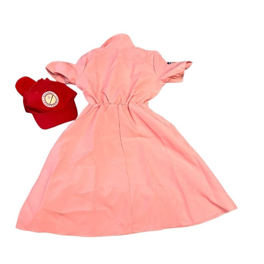 Pink and Red Kids Baseball Costume - Picture 3 of 4